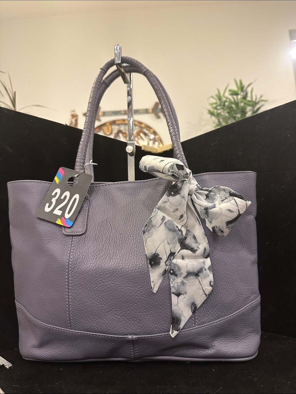 AmeriLeather  Tote Bag in Lavender Gray